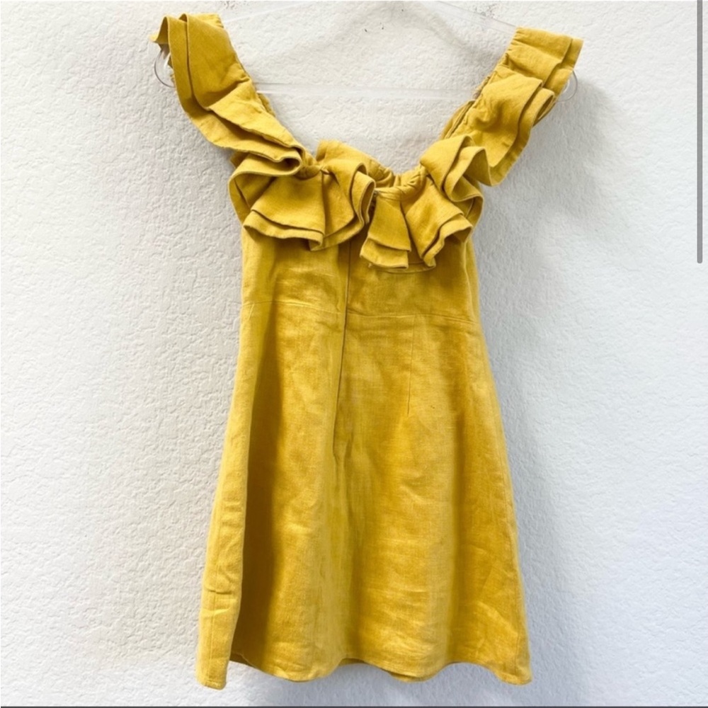 Reformation Off-the-Shoulder Ruffle Dress | Size 4 - Picture 6 of 9